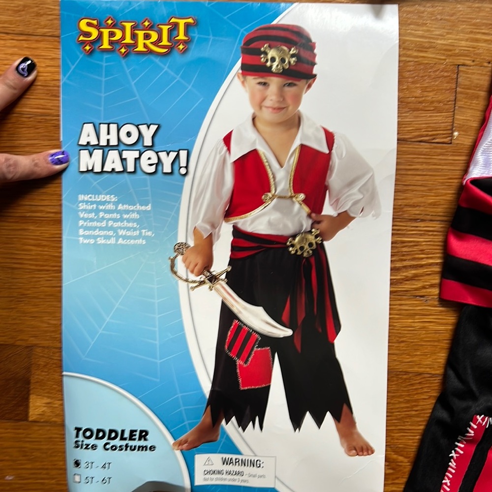 Pirate toddler costume. Size 3T-4T in perfect condition.